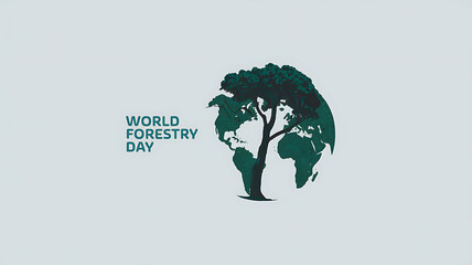 Forestry Day, World Forestry Day, Forest River Scene. World Forestry Day Poster, with Deer, Nature Preservation Concept. World Forestry Day Banner.



