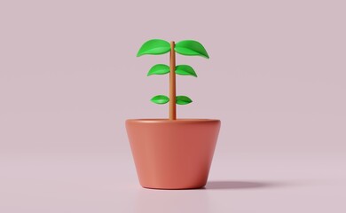 Growing young plant. Backgrounds for wall.