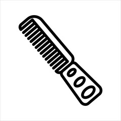 Hair comb icon vector. Hairstyle illustration sign. Barber shop symbol. Hairdresser logo, with white background