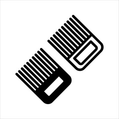 comb icon set. comb of beauty, hair stylist, fashion, salon women, vector illustration on white background