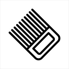 Hair comb icon vector. Hairstyle illustration sign. Barber shop symbol. Hairdresser logo.