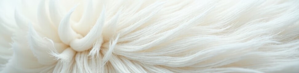 Obraz premium Intricate white fur; dense, even pile with subtle shadows , detail, white background