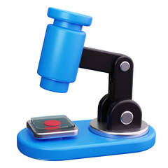 Microscope 3d render icons