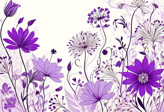 Lila Bl&uuml;ten pattern