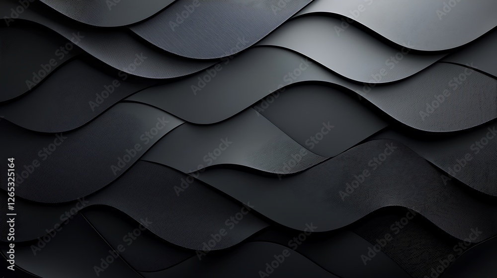 Poster Dark wave abstract texture background design