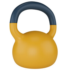 Stylized kettlebell. Isolated on transparent background