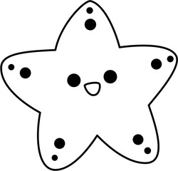 Starfish Outline Coloring image
