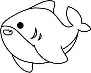 Shark Outline Coloring image