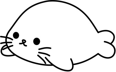 Seal Outline Coloring image