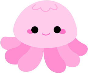 Obraz premium Jellyfish Cute illustration