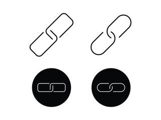 set of editable vector external link symbol design illustration isolated on transparent background