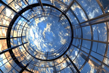 A 3D futuristic cityscape featuring towering skyscrapers against a clear blue sky, symbolizing innovation, modern architecture, and technological advancement