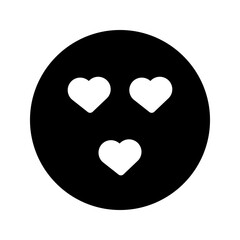 Shiny 3D heart-eye emoji with vibrant colors and a glossy effect for a realistic look.