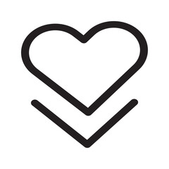 Cartoon-style love icon with a playful and cheerful heart shape.