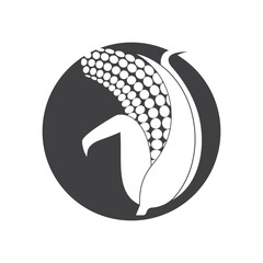 Corn logo illustration vector flat design