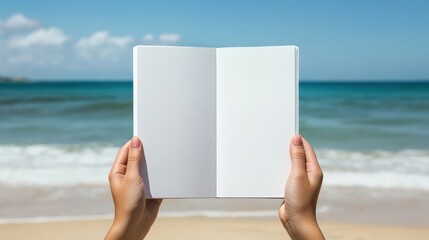 Beach Notebook Mockup Ocean View