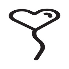 Geometric love icon with sharp edges and abstract heart design, ideal for modern compositions.