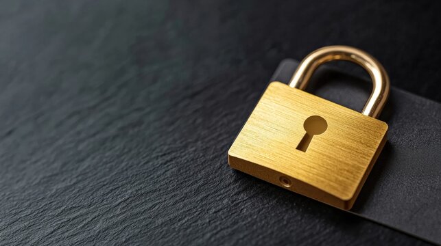 Financial safety credit card security on dark background