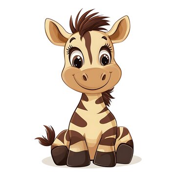 recommend clip art: Cute Baby Zebra Cartoon Mascot Vector Clipart