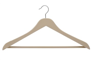 a close up of a wooden hanger with a hook on a white background