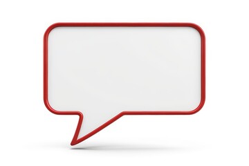 a close up of a speech bubble with a red frame