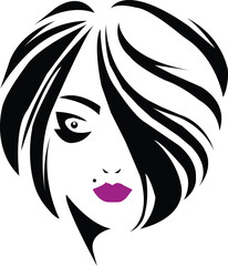 Woman face design illustration