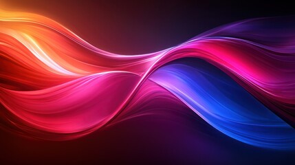 Fototapeta premium Abstract vibrant wavy lines design background
