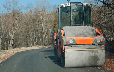 Fototapeta premium tractor in the field