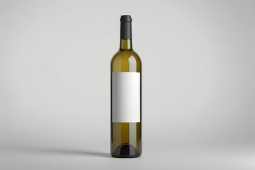 a close up of a bottle of wine with a blank label