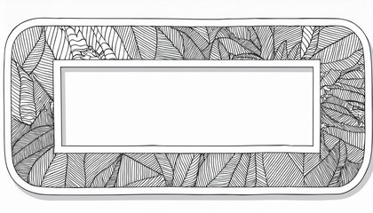 Hand drawn paper sticker, photo frame, picture border. Doodle sketch style. Frame of square shape. perfect any project.