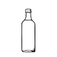 Whiskey, bottle, Hand drawing, illustration, pencil, sketch, transparent PNG