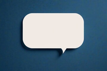 Naklejka premium a close up of a speech bubble with a shadow on a blue background