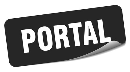 portal sticker. portal label