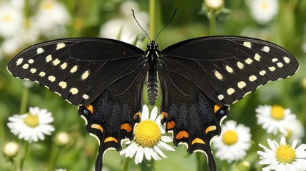 Black Swallowtail Butterfly Meadow Bloom