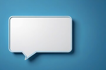 Naklejka premium a close up of a speech bubble on a blue background