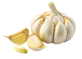 garlic isolated on white background
