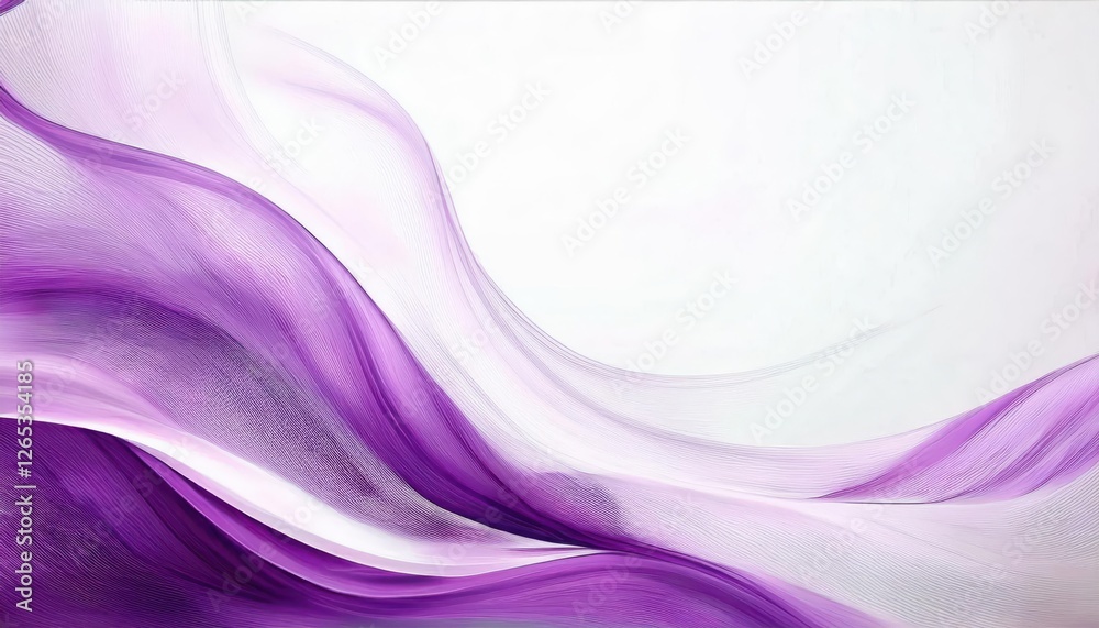 Fototapete soft purple wave gradient abstract design with flowing lines, smooth texture and light tones for mod