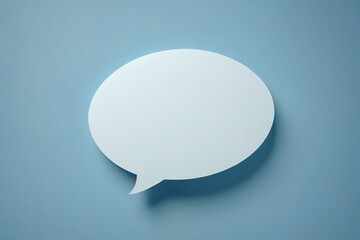 a close up of a speech bubble on a blue background