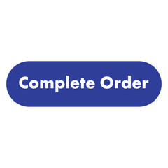 Blue Complete Order  Button Vector PNG - Download High-Quality Design