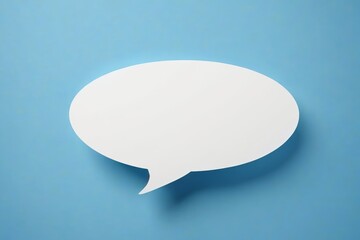 a close up of a speech bubble on a blue background