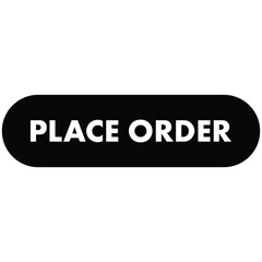 Black Place Order Button Vector PNG  High-Quality Download for Web Design