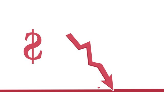us economy stock exchange crisis bear domination massive selling trend animation