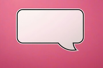Naklejka premium a close up of a speech bubble on a pink background