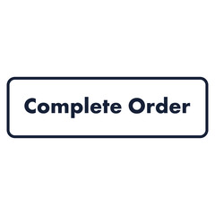 Blue Complete Order' Stroke Button Vector PNG - Download High-Quality Design