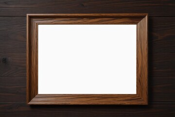 Fototapeta premium a close up of a picture frame on a wooden wall