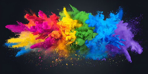 Obraz premium Holi Post, Holi Color Explosion