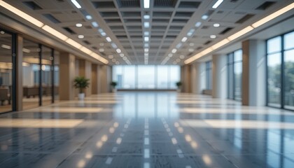 Modern office space corporate building interior design bright environment wide angle gigapixel cgi
