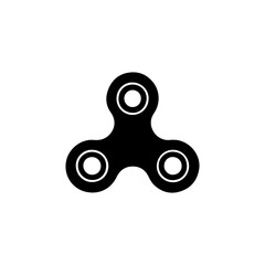 Fidget spinner icon silhouette vector illustration on white background