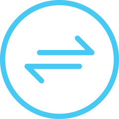 Arrows transfer icon, exchange arrow icons - Swap icon with two arrows convert button sign - data transformation transmission icon. Colorful icon set, vector illustration