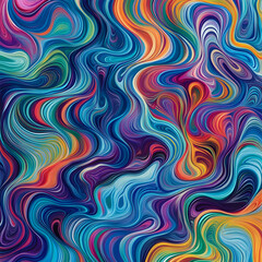 Obraz premium An abstract background with wavy lines in shades of random color